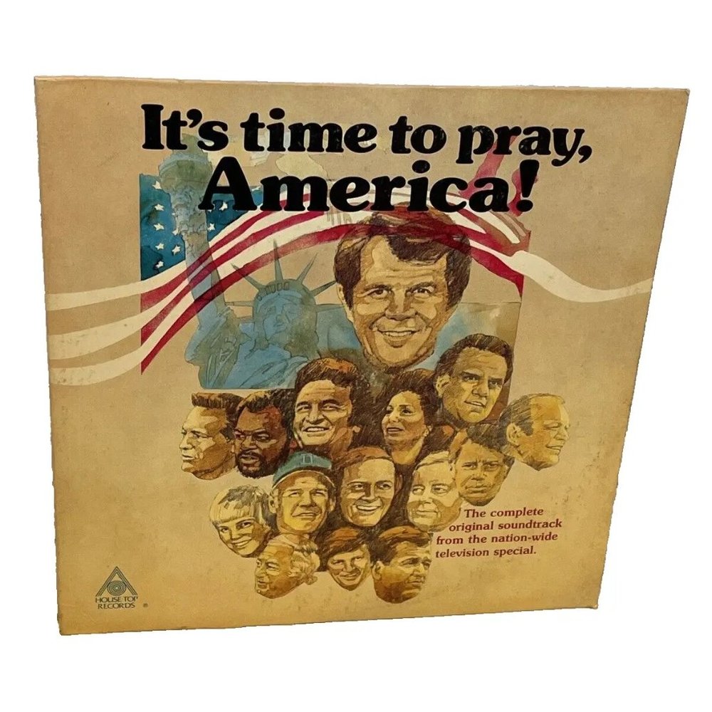 Pat Robertson It's Time To Pray, America! (Vinyl, 1976) House Top HTR-702 LP VG
